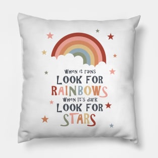 Look for rainbows earth tribe Pillow