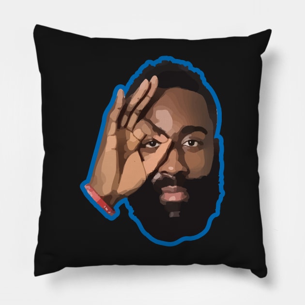 James Harden Philadelphia 76ers Pillow by Playful Creatives