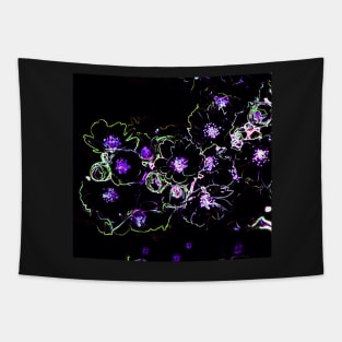 Neon Tree Flower Branch Tapestry