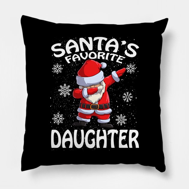 Santas Favorite Daughter Christmas Pillow by intelus