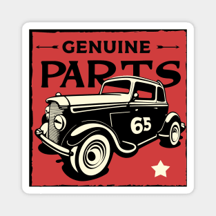 Vintage Genuine Car Parts Magnet