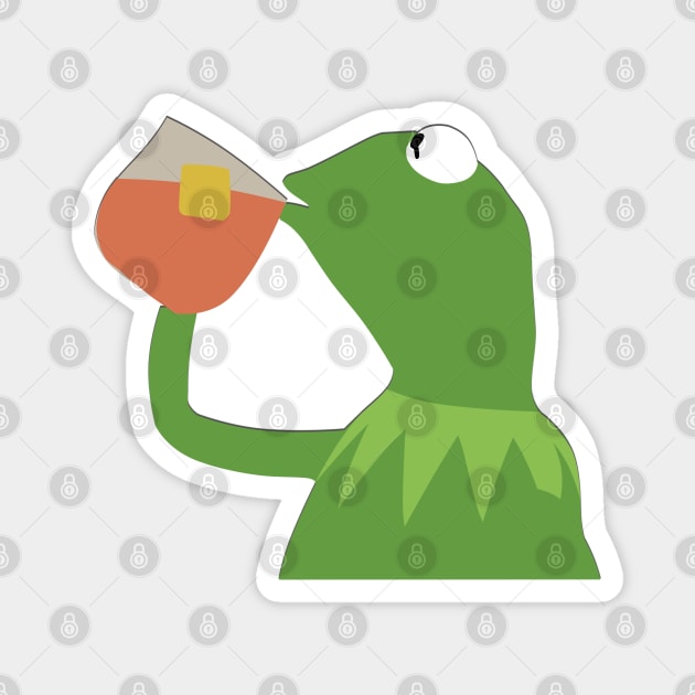 Kermit Tea Drawing Magnet by brendalee