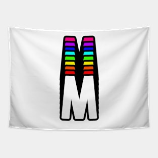 Rainbow Letter, M Tapestry