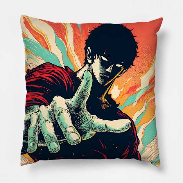 Soul-Shaking Despair: Unleashing Devilman CryBaby's Dark Fantasy Pillow by insaneLEDP