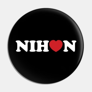 Nihon Love Heart Pin