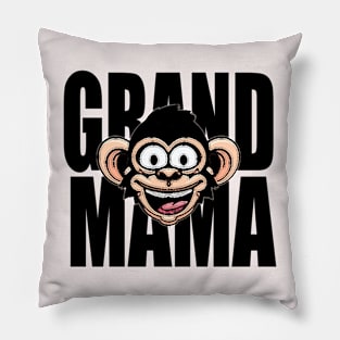 Pop Art Grand Mama Cute Monkey Pillow