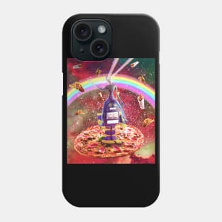 Laser Eyes Outer Space Alien Riding Robot Phone Case
