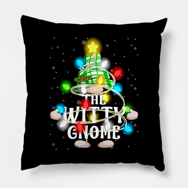 The Witty Gnome Christmas Matching Family Shirt Pillow by intelus