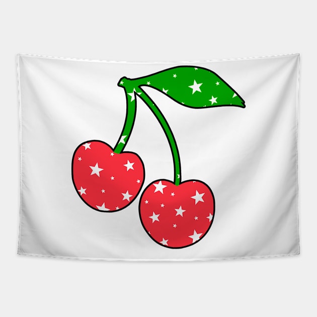 Starry Cherry Tapestry by lolosenese