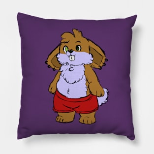 Charming Bunny: A Leap of Joy! Pillow