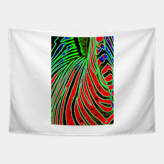 Neon red stripes Tapestry by HIghlandkings