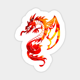 Red Fire Dragon Tattoo Magnet