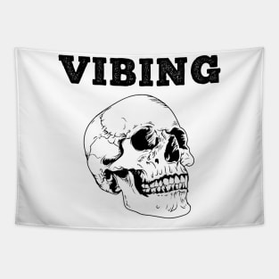 VIBING SKULL Tapestry