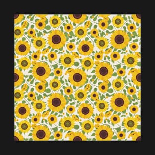 Sunflower Pattern T-Shirt