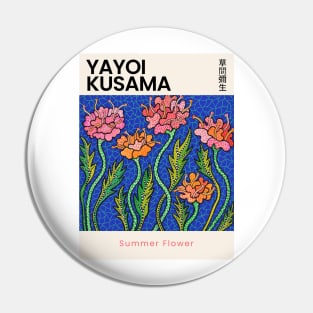 Yayoi Kusama Summer Flower Exhibition Pin