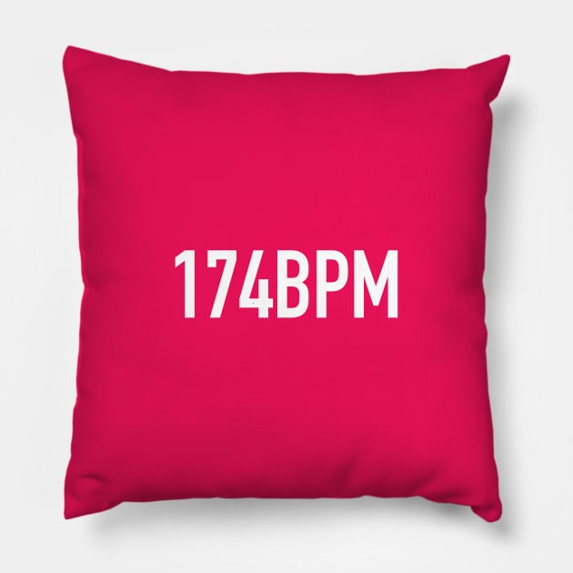 174 BPM Drum and Bass Jungle Pillow by Drum And Bass Merch