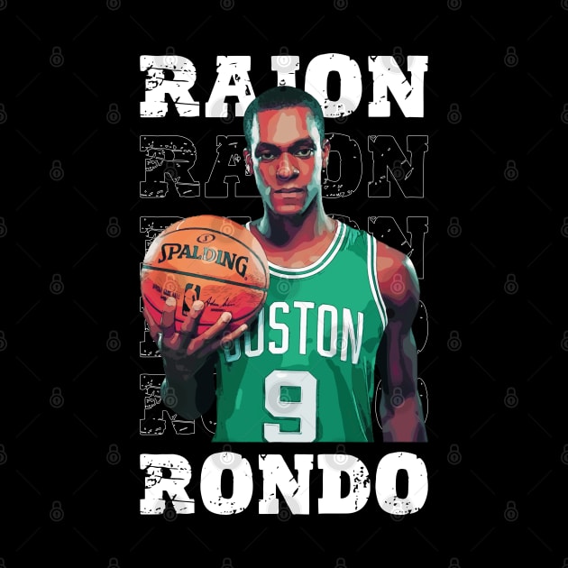 Rajon Rondo Basketball by Playful Creatives