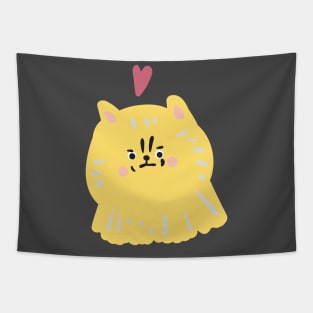 Cute Pomeranian Illustration Tapestry