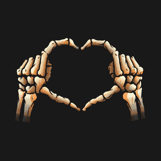 Hands Heart Skeleton I Love You Valentines by Tobe Fonseca by Tobe_Fonseca