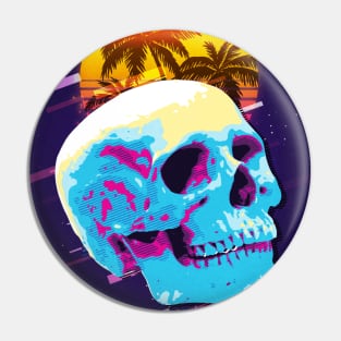 Skull retro80s Pin