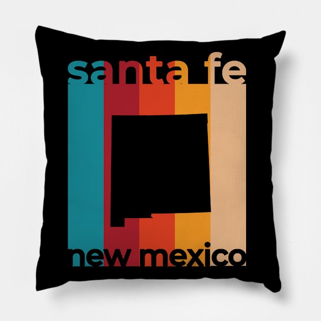 Santa Fe New Mexico Retro Pillow by easytees