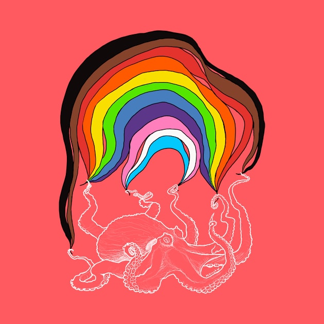 Octopus with Rainbow by mernstw