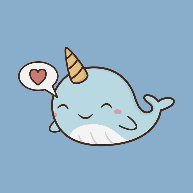 Kawaii Cute Narwhal by happinessinatee