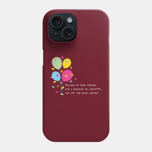 Balloon Up Your Dreams | Pink Yellow Blue Orange Green | Red Phone Case