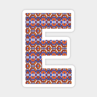 Monogram Letter E- geometric pattern Magnet