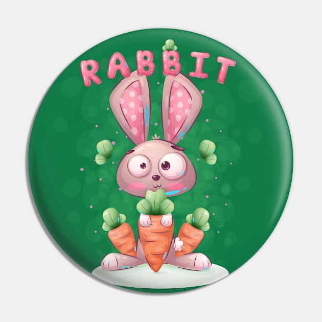 Sweet Baby Rabbit Pin by KOTOdesign