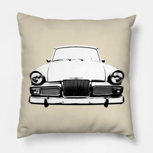 Sunbeam Rapier 1960s British classic car monoblock black and white Pillow