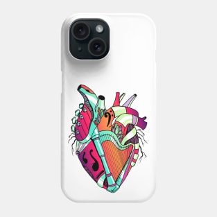 Blue Red Blend No 2 Musical Heart Phone Case