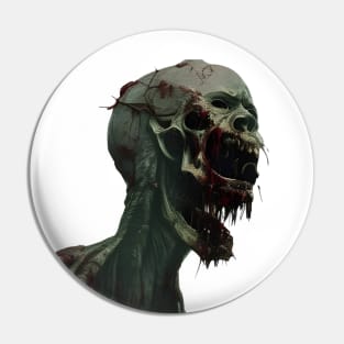 scary zombie Pin