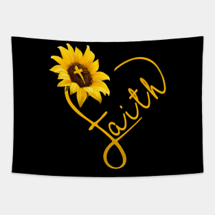 Sunflower Faith Heart Costume Gift Tapestry