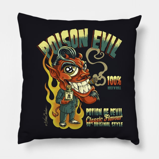 Poison Evil Pillow by nanobarbero