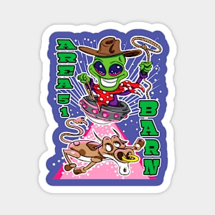 Area 51 Barn Alien Abduction Cow Magnet