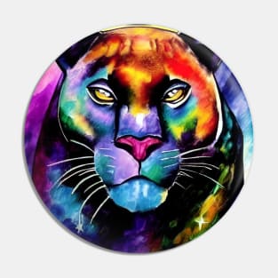 Panther / Cougar - Rainbow Colors Pin