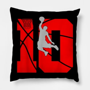 10 Year Old 10th Basketball Theme Birthday Party Boys Girls Pillow