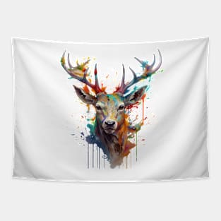 Deer Splash Art: Enchanted Fantasy Depiction #1 Tapestry