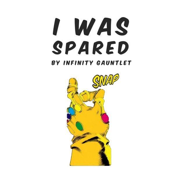 Infinity gauntlet snap (spared, with gauntlet) by AshotTshirt