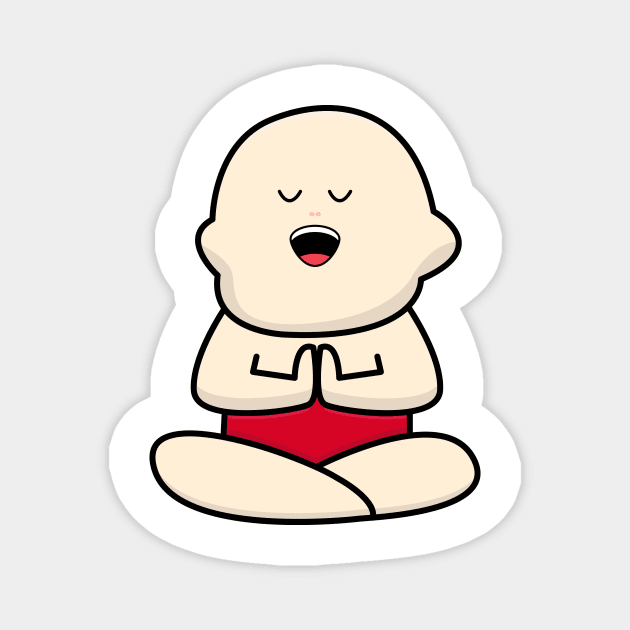 International yoga day with cute baby character Magnet by Bekis