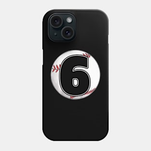 Kids Birthday Boy 6 Six Baseball 6Th Birthday Baseball Player Phone Case