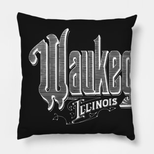 Vintage Waukegan, IL Pillow