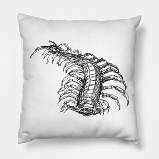 Centipede drawing Pillow