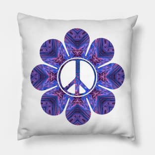 Purple Peace Flower Pillow