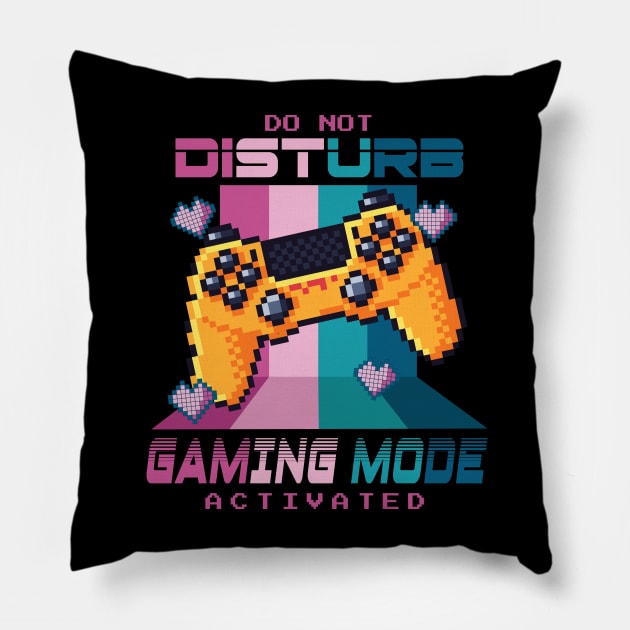 Do Not Disturb Gaming Mode Activated Pillow by KUH-WAI-EE