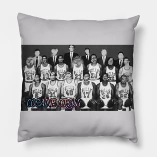 Cocaine Circus Team Photo White Pillow