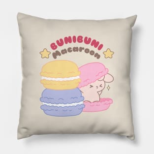 Cute bunny rabbit in Bunibuni Macaroon Pillow