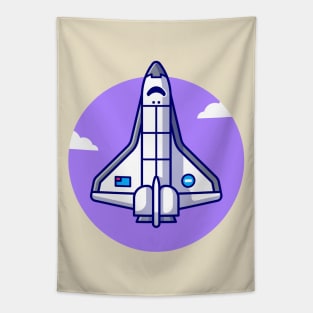 Spaceship Plane Flying Tapestry