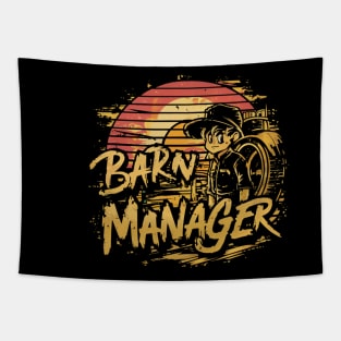 Barn Manager funny Farmer Tapestry